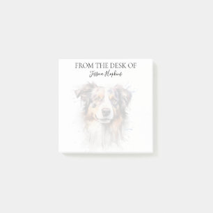 Bloco De Notas Amante do Australian Shepherd Monogramado Cachorro