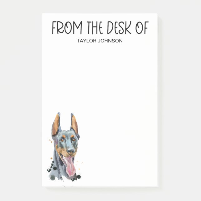 Bloco De Notas Amante do Doberman Pinscher (Frente)