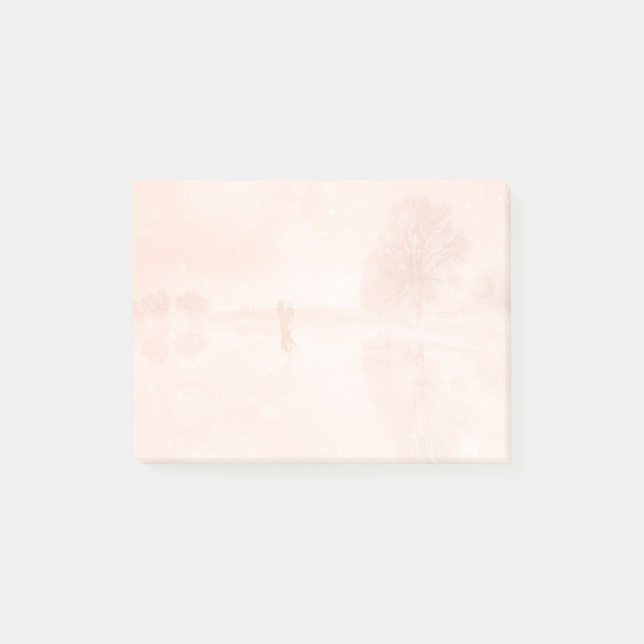 Bloco De Notas Amantes em lagoa congelada (Frente)