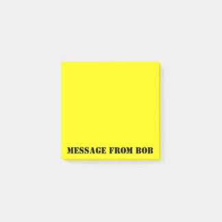 Bloco De Notas Amarelo 3 x 3 de Dayglow das notas de Bob