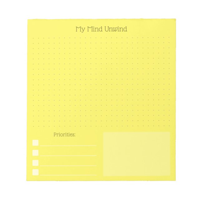 Bloco de Notas Amarelo Alegre Moderno (Texto Editá (Frente)