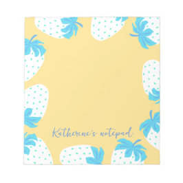 Bloco De Notas Amarelo Azul de Morango