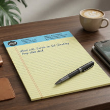 Bloco de Notas Amarelo de Logotipo Comercial Perso