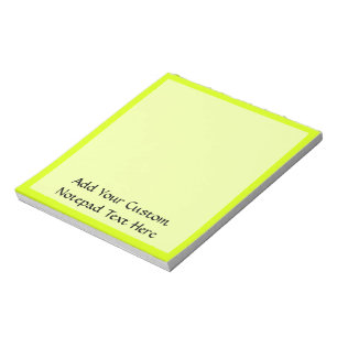 Bloco De Notas Amarelo Neon, Alta Visibilidade