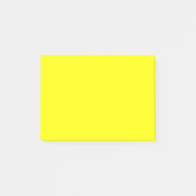 Bloco De Notas Amarelo Neon Cor Sólida  (Frente)
