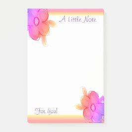 Bloco De Notas Amarelo rosa e roxo