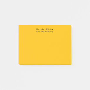 Bloco De Notas Amber Yellow Plain Professional Modern