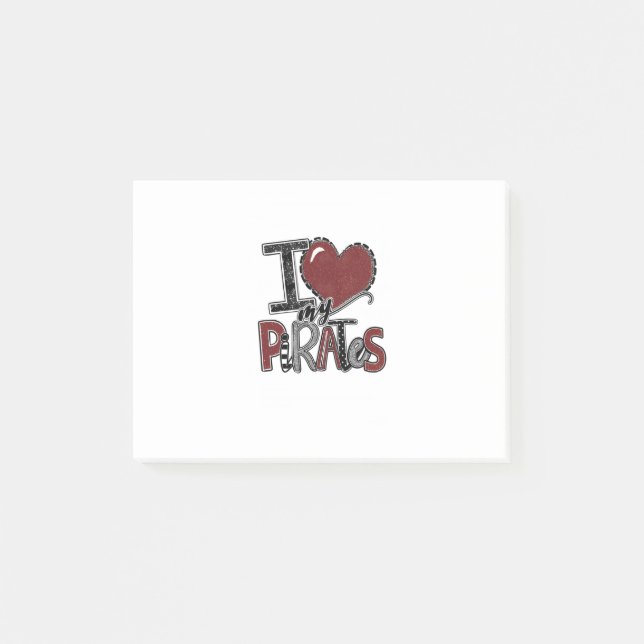 Bloco De Notas Ame Os Meus Piratas (Frente)