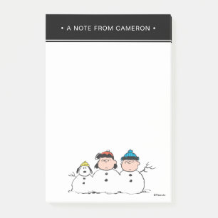 Bloco De Notas Amendoins 3 Pessoa Snowman