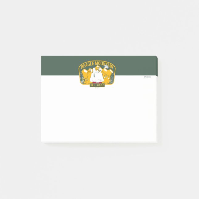 Bloco De Notas Amendoins | Boca-Esqui De Montanha (Frente)