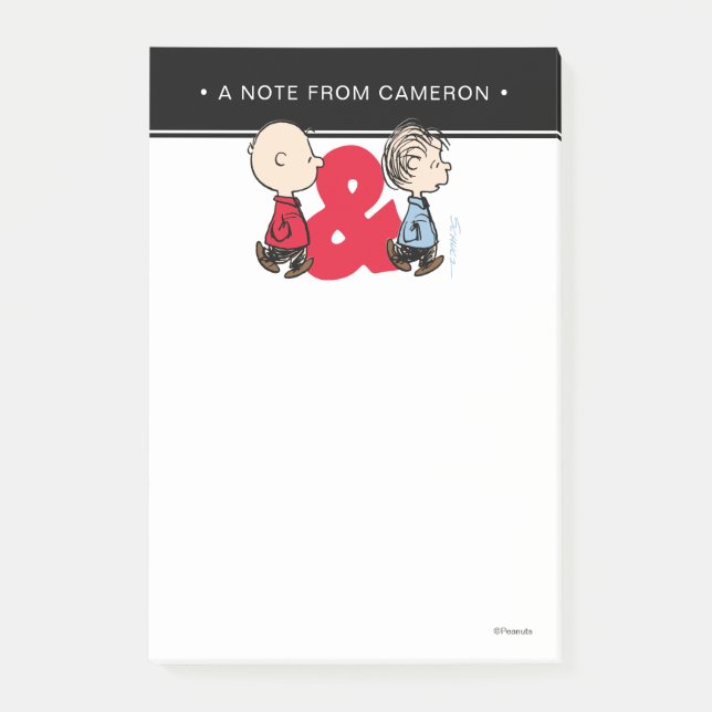 Bloco De Notas Amendoins | Charlie Brown & Linus (Frente)
