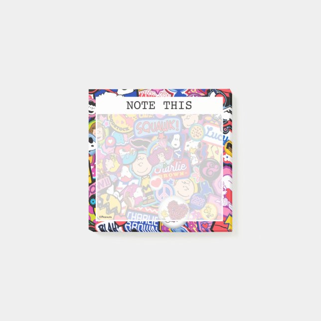 Bloco De Notas Amendoins | Padrão de patch de fita mista (Frente)