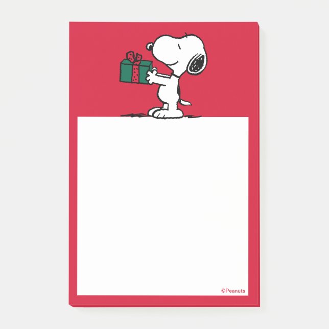 Bloco De Notas Amendoins | Presente de Natal Snoopy Giver (Frente)