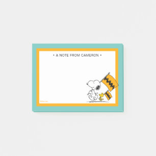 Bloco De Notas Amendoins   Sinalizadores de Snoopy & Woodstock