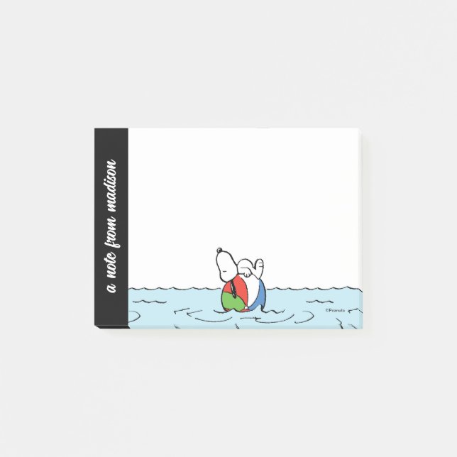 Bloco De Notas Amendoins | Snoopy Beach Ball Beach (Frente)