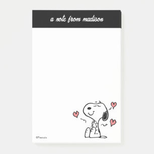 Bloco De Notas Amendoins   Snoopy Hearts