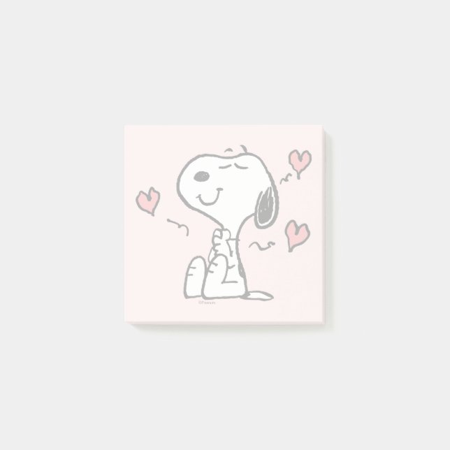 Bloco De Notas Amendoins | Snoopy Hearts (Frente)