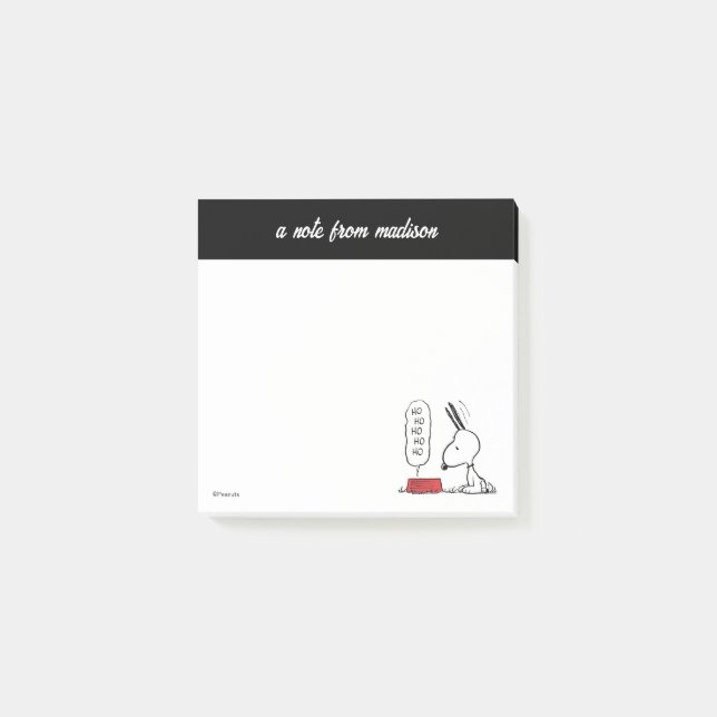 Bloco De Notas Amendoins | Snoopy Ho Ho Comida Dish (Frente)