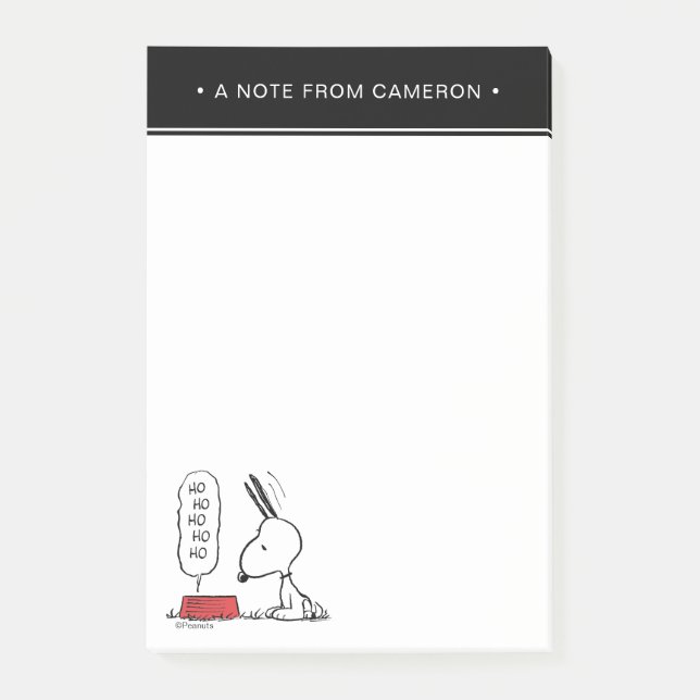 Bloco De Notas Amendoins | Snoopy Ho Ho Comida Dish (Frente)