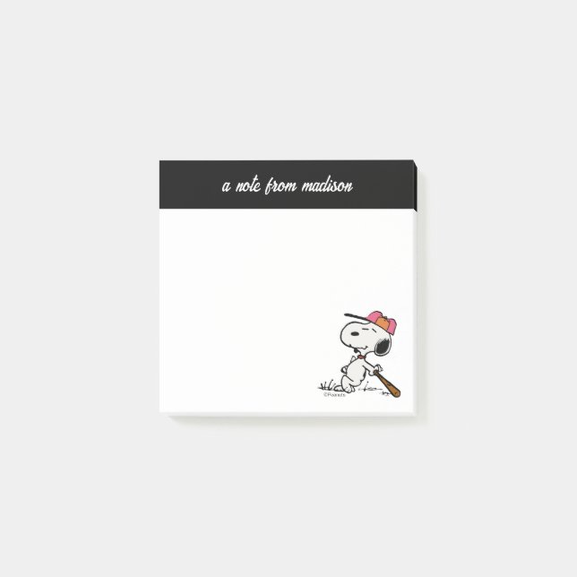 Bloco De Notas Amendoins | Snoopy no Bat (Frente)