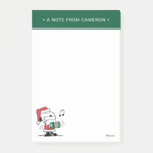 Bloco De Notas Amendoins Snoopy Santa Claus Accordian