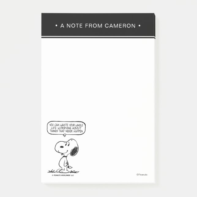 Bloco De Notas Amendoins | Snoopy, você não aguenta sua vida inte (Frente)