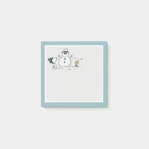 Bloco De Notas Amendoins Snoopy & Woodstock Construir Um Neve