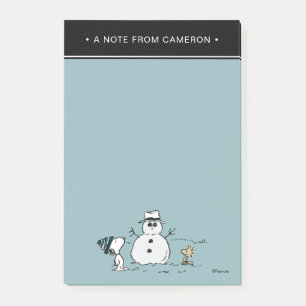 Bloco De Notas Amendoins Snoopy & Woodstock Snowman Adicionar