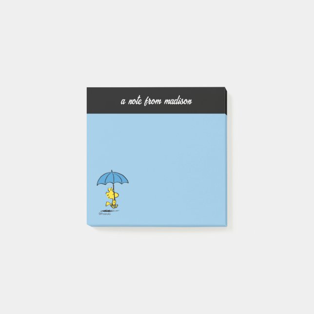 Bloco De Notas Amendoins | Woodstock Blue Umbrella (Frente)