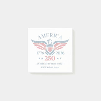 Bloco De Notas America 250 Bald Eagle Custom Name Minimalist  