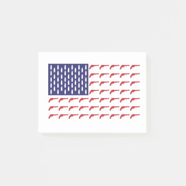 Bloco De Notas American-Flag-of-Revolver—Armas (Frente)