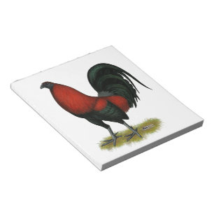 Bloco De Notas American Game BB Black Red Rooster