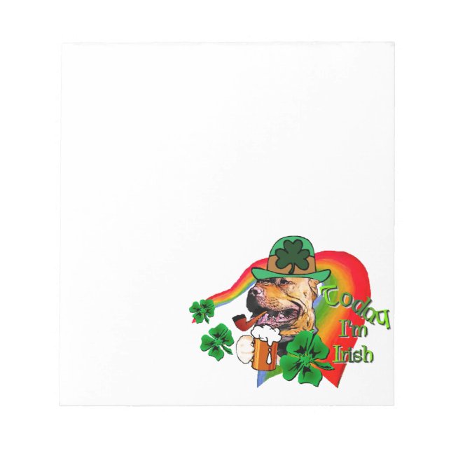 Bloco De Notas American Pit Bull Terrier St Patricks (Frente)