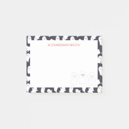 Bloco De Notas Amigo Fantasmas Padrão de Halloween