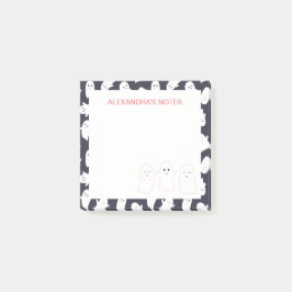 Bloco De Notas Amigo Fantasmas Padrão de Halloween