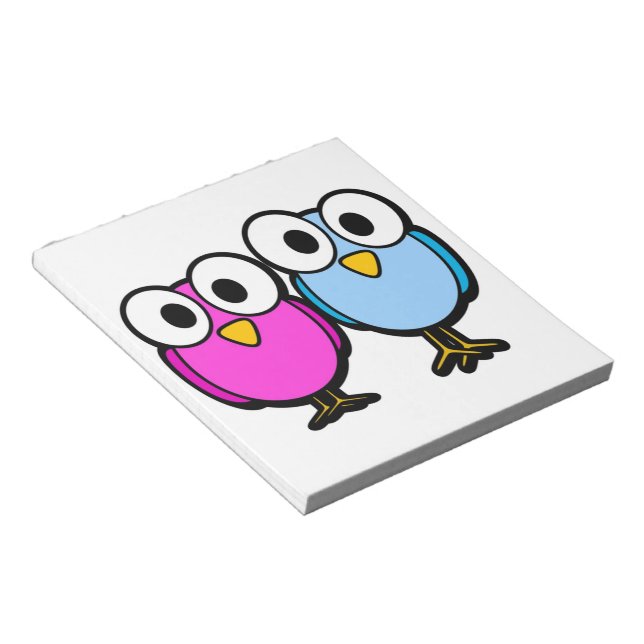 BLOCO DE NOTAS AMIGOS DE PÁSSAROS DE OLHOS GOOGLY (Inclinado)