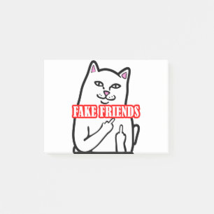 Bloco De Notas Amigos Falsos de Dedos Médios