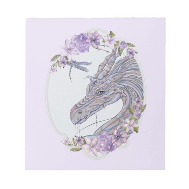 Bloco De Notas Amigos improváveis dragão e libélula (Frente)