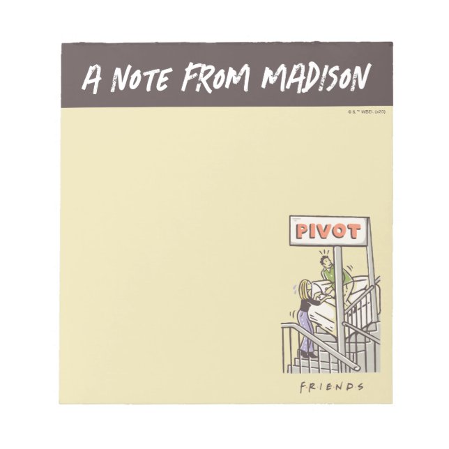 Bloco De Notas AMIGOS™ | Ross e Rachel PIVOT (Frente)