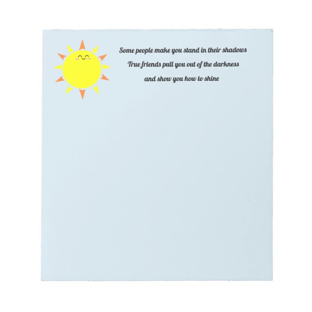 Bloco de notas Amigos Verdadeiros (Frente)