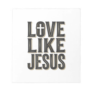 Bloco De Notas Amor Como Jesus Design de Tipografia Cristã_1
