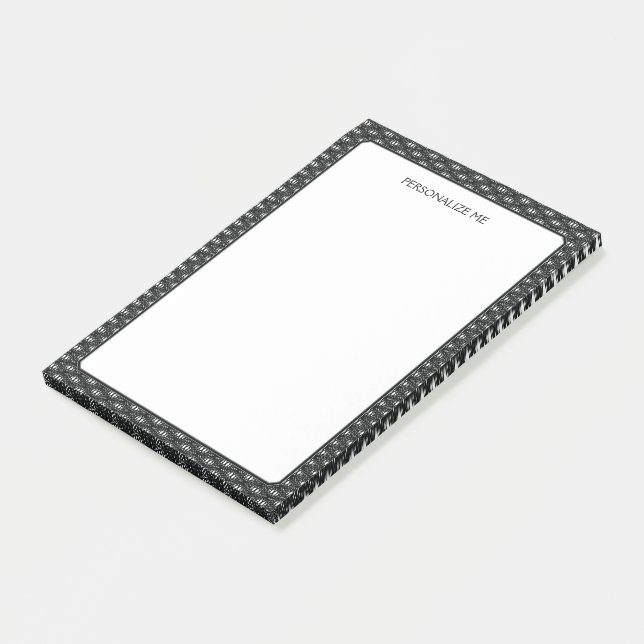 Bloco De Notas Amor de Borboleta | Renda Preta 3 Personalizado (Inclinado)
