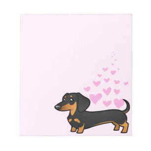 Bloco De Notas Amor de Dachshund (pelo liso)