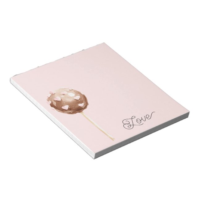 Bloco De Notas Amor de Doce de Chocolate (Inclinado)