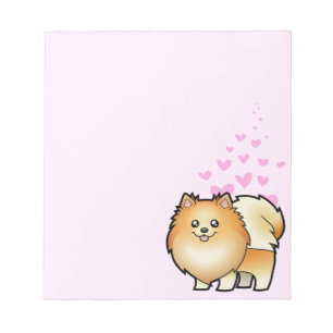 Bloco De Notas Amor de Pomeranian
