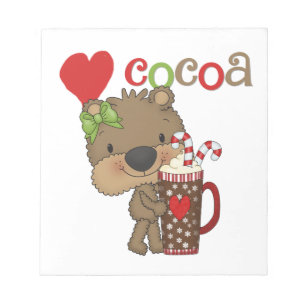 Bloco De Notas Amor do cacau do urso da menina