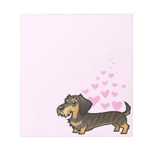 Bloco De Notas Amor do Dachshund (wirehair)