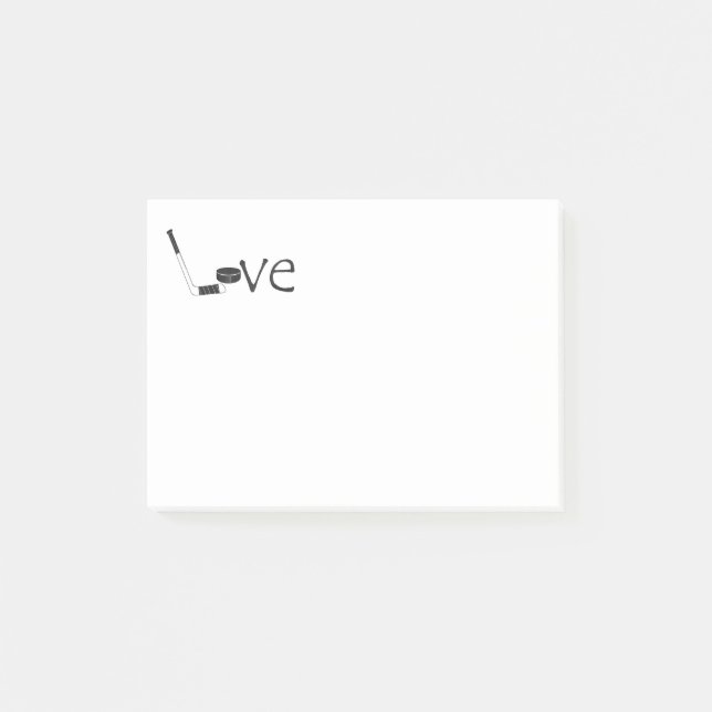 Bloco De Notas Amor do hóquei (Frente)
