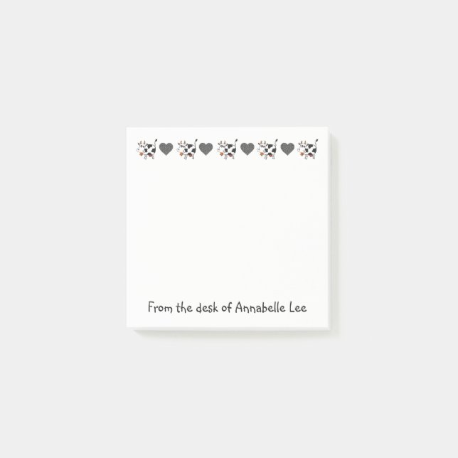 Bloco De Notas Amor do MOO do MOO (Frente)