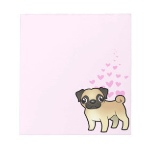 Bloco De Notas Amor do Pug